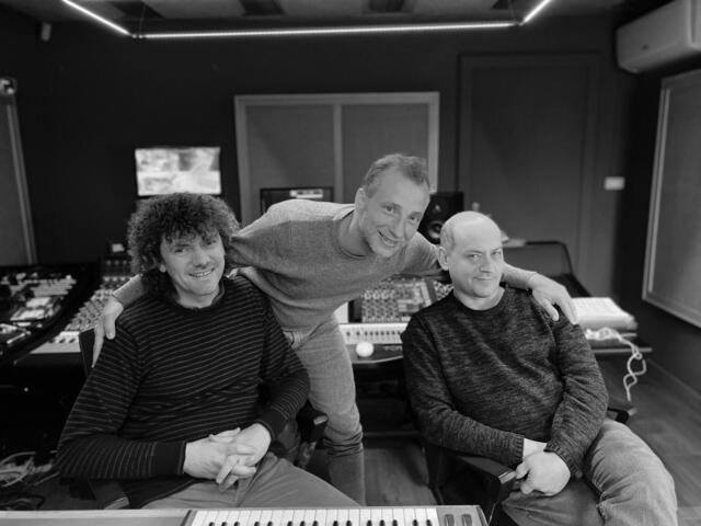 Con Roberto Olzer e Yuri Goloubev – registrazione di Disillusion