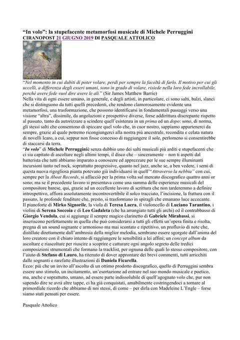 Cirano Post – Pasquale Attolico (giugno 2019)