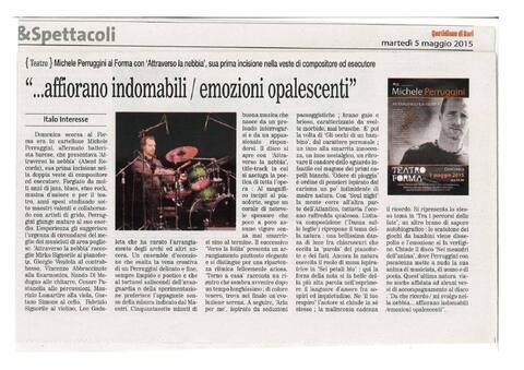 Quotidiano di Bari – recensione 3 maggio 2015